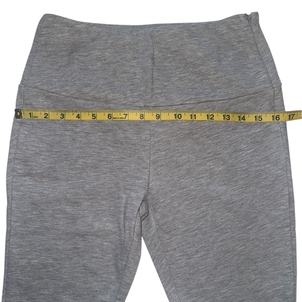 NWT COMMENSE Soft Stretch Side Zip Flare Lounge Pants Frayed Hem Grey Small - Picture 4 of 9